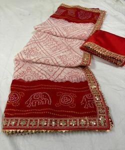 Costume Salwar de travail en pierre de broderie moderne: artisanat exquis pour des looks élégants Look riche Ruffle Tussle Sequence Saree - Product Image 5