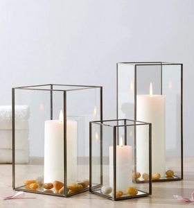 Tarro para velas, vidrio vacío con tapa de bambú, venta al por mayor, colorido, ámbar esmerilado, negro, transparente, estampado de San Valentín, cilindro de Metal de seda hecho a mano - Product Image 2