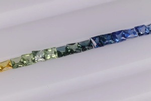 Princess Cut Lab Created Rainbow Sapphire Line Lot-Multi Color Loose <b>Stones</b>-Color Sapphire Gemstone - Product Image 6