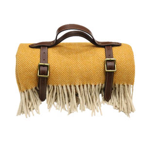 Manta de lana de espiga de mango supersuave, superventas, técnica tejida, uso en temporada de invierno, precio de fábrica - Product Image 1