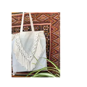Wholesale Personalized Macrame literature Handbags 2023 New Products Light Go Out Students Study Shopping bags