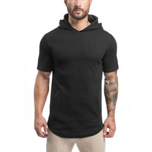 Offre Spéciale Sweat à capuche ajusté à demi-manches pour musculation Gym Workout Vente en gros Sweat à capuche d'exercice à manches courtes pas cher personnalisé - Product Image 1