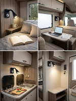 Yüzeye Monte Karavan Duvar Okuma Apliği 12V 24V LED Esnek Boyunlu Aplik Yatak Başı Aydınlatması için NRY Marka Model