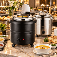 Bouilloire électrique en acier inoxydable OEM 13L avec température réglable pour hôtel, restaurant, buffet, service de restauration