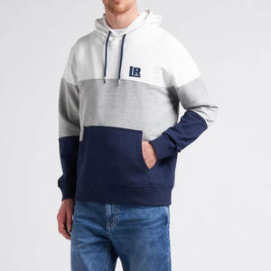 Sudadera con capucha deportiva de invierno a la moda atlética personalizada para hombre, Jersey de algodón, sudadera gruesa de lana de Color sólido, técnica teñida lisa - Product Image 3