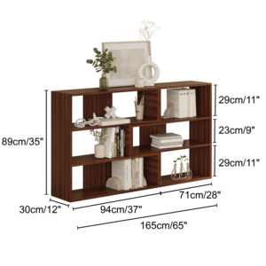 Aruba moderno elegante diseño de madera modular horizontal librería resistente elegante sala de estar hogar Oficina escuela conjunto envío gratis - Product Image 5