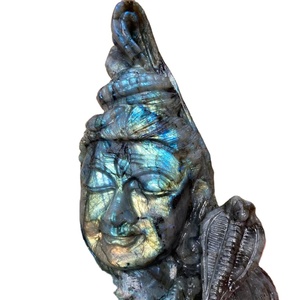 Hot Selling Beautiful Labradorite <b>Shiva</b> Carving Sculpture Hand Carved Statue Figurine Gemstone Religious Indian <b>Art</b> Collectible - Product Image 2