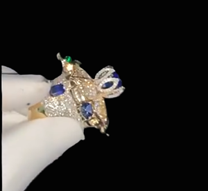 Anillo de Compromiso Unisex de Diamante Cultivado en Laboratorio de Lujo, Chapado en Oro de 14K, Estilo Étnico, Corte Brillante Certificado - Product Image 2