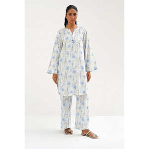 Ensemble coordonné imprimé en coton et viscose KST-43356, haut chic pour tous les jours, idéal pour le printemps/été, fabriqué en tissu chiffon - Product Image 4