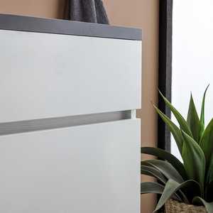 Mobile Bagno Sospeso Moderno Shanghai 80cm in Bianco e Antracite - Set Bagno - Product Image 6