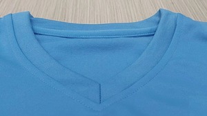 High Quality Custom Girls Blue V Neck A-Line Tunic Top With <b>Long</b> <b>Sleeves</b> Stripe Pattern-for Sportswear - Product Image 4