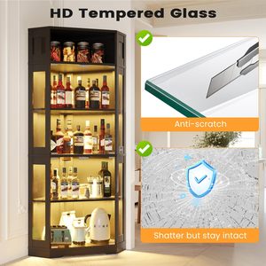 <span class=keywords><strong>Vitrine</strong></span> <span class=keywords><strong>d</strong></span>'<span class=keywords><strong>angle</strong></span> noire <span class=keywords><strong>en</strong></span> verre pour salon, <span class=keywords><strong>vitrine</strong></span> de présentation de figurines pour salon, modèle DR587 - Product Image 4