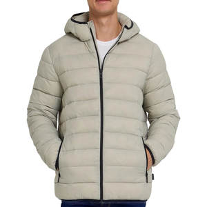 Vestes matelassées d'hiver chaudes pour hommes, personnalisables, avec col montant et logo frontal, vente en gros - Product Image 1