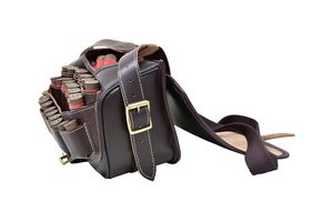 Bolsa de cartucho de cargadores de cuero hecha a mano con hebillas de latón adjuntas de hermoso diseño - Product Image 3