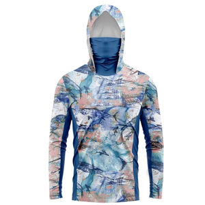 Diseño de logotipo Protección solar al aire libre Anti-Uv Pesca Sudadera con capucha Ligero Transpirable Jersey Personalizado Upf50 Camisa de pesca con capucha - Product Image 3