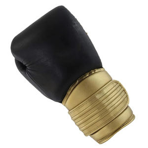 Gants de boxe professionnels en cuir à lacets noirs pour adultes, équipement d'entraînement d'arts martiaux - Product Image 3