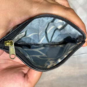 Nuevo bolso personalizado de dos cremalleras de cuero genuino para mujer, Mini monedero personalizado de cuero Real, billetera pequeña, estuches para tarjetas de crédito - Product Image 6