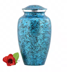 Top vente urnes de crémation Floral vert clair autocollant imprimé fini adulte cendres humaines urnes de stockage dans le budget amical prix - Product Image 4