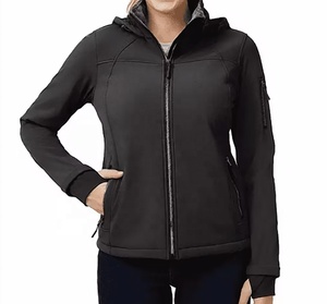 Wholesale Women's Softshell <b>Jacket</b> Women's Softshell Long <b>Jacket</b> with <b>Hood</b> Fleece Lined Windproof Warm up Waterproof Windbreaker - Product Image 1