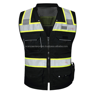 Logo personnalisé 100% polyester gilet de sécurité haute visibilité réfléchissant ANSI classe 3 vêtements de travail imperméables pour la sécurité de la construction de la circulation - Product Image 1