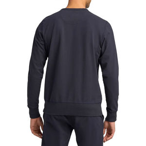 เสื้อสเวตเตอร์แบบสวมหัวสำหรับผู้ชายผ้าคอตตอนผสมสองสีผ้าเฟรนช์เทอร์รี่ปักโลโก้ได้ตามต้องการ2025บริการ OEM - Product Image 2