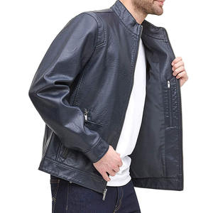 Chaqueta de Cuero Genuino para Hombre de la Mejor Calidad para Otoño e Invierno, Estilo Urbano, Tinte Liso, con Servicio OEM, Venta en Línea - Product Image 6