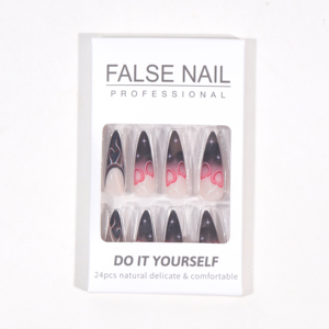 24 Uds. Fábrica al por mayor Stiletto largo Prensa en <span class=keywords><strong>uñas</strong></span> acrílicas con lima <span class=keywords><strong>de</strong></span> <span class=keywords><strong>uñas</strong></span> logotipo personalizado tamaño corto tipo falso Modelo <span class=keywords><strong>de</strong></span> punta <span class=keywords><strong>de</strong></span> <span class=keywords><strong>uñas</strong></span> - Product Image 4