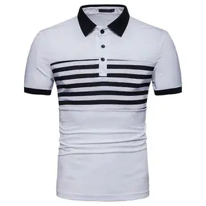 Nieuwe Groothandel Paarse Kleur Oem Katoen Golf Polo Shirt Blanco Geborduurde Hoge Kwaliteit Custom Coltrui Heren Poloshirts