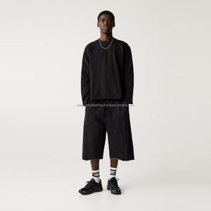 T shirts en coton 100% coton 245 GSM à manches courtes pour hommes T-shirt boîte noire lourde surdimensionnée Boxy Fit T-shirts vierges - Product Image 4