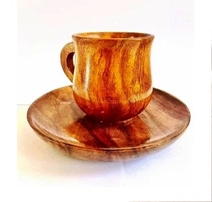 แก้วลายซิกแซกแก้วกาแฟสีทึบทำจากไม้พร้อมฉนวนกันความร้อนทำด้วยมือดีไซน์ที่เป็นเอกลักษณ์ - Product Image 5