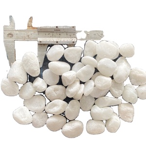 Pierres de galets de gravier blanc dégringolé écaillage marbre meilleur vendeur oeuf pierre neige naturelle fournisseur de roche blanche - Product Image 1