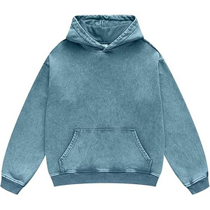Sweat-shirt unisexe surdimensionné en coton 100% vintage délavé à l'acide et à la pierre, coupe régulière, pour homme, hiver 2026 - Product Image 2