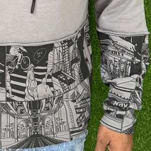 Men's Hoodies with Custom Logo Digital Printing High Quality 100% Cotton Fleece Long Sleeve Pullover Winter Embroidered Top <b>Boys</b> - Product Image 4