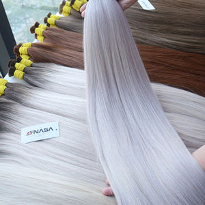 Haute qualité 26 pouces couleur claire soyeuse vague droite vietnamienne extensions de cheveux humains bruts teints expédition rapide grand gros en vrac - Product Image 1