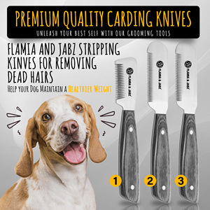 Flamia esencial Mango Verde grande pelado de perros de madera y terriers cuchillo de cardado herramienta efectiva para el cuidado de mascotas para mascotas - Product Image 2