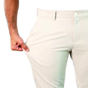 High Quality <b>Slim</b> <b>Fit</b> Straight <b>Men's</b> Pants Chinos Custom Embroidery <b>Man</b> Cotton Twill Chino Pants - Product Image 4