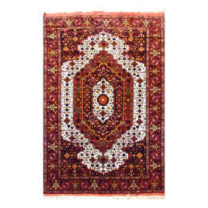 Alfombras Mashad de primera calidad, anudadas a mano, estilo vintage, de lana natural y algodón, para el hogar, la oficina y el suelo. - Product Image 1
