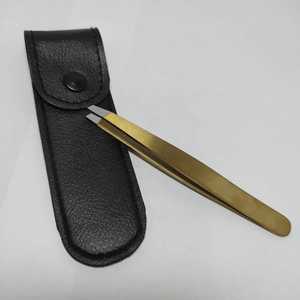 Ensemble de pinces à épiler professionnelles de luxe en acier inoxydable doré arc-en-ciel personnalisées, pinces à épiler de précision pour l'épilation, pointe inclinée - Product Image 6