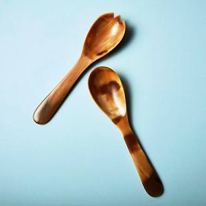 Accesorios para Manualidades, Juego de Servidores de Ensalada Recubiertos de Resina, Ecológicos, Aptos para Lavavajillas, Utensilios para Ensalada, Cocina Moderna, 11 Pulgadas - Product Image 3