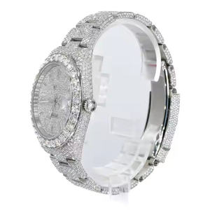 Montre de luxe pour homme Titan Glaze Exclusive, bracelet en acier inoxydable, alliage de quartz, diamant moissanite, cadran en verre, épaisseur 5 mm - Product Image 3