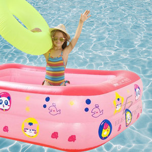 Piscina Gonfiabile Rosa per Casa 150*110*50cm, Attrezzature per Divertimento Acquatico - Product Image 2