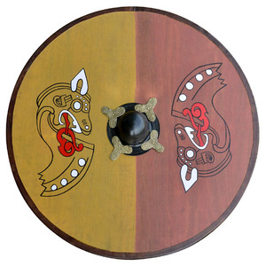 Escudo redondo de madera vikingo Medieval, Escudo de campeón, armadura pulida para soldado Guerrero, Escudo de Cosplay listo para la batalla - Product Image 1