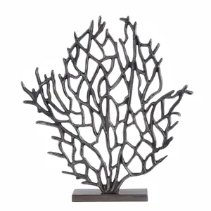 Prato pequeño negro níquel árbol escultura Metal decoración del hogar ornamento sala de estar dormitorio entrada escritorio diseño artístico - Product Image 1