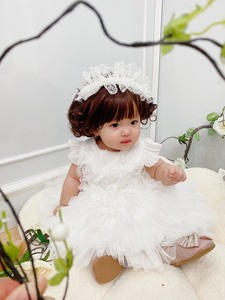 Haute qualité 3D fleur fille robe de mariée 1 an nouveau modèle licou conception maille Tutu jupe couches ODM robe approvisionnement - Product Image 5