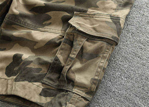 Haute qualité hommes Shorts Cargo pantalon Anti Shirk solide poche latérale Shorts hommes taille élastique respirant hommes Cargo Shorts - Product Image 5