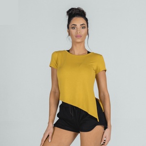 Camiseta Corta de Moda para Mujer, Camiseta de Verano de Manga Corta, Corte Personalizado, Estilo con Nudos, Camisetas Cortas para Mujer - Product Image 2