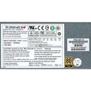 PWS-203-1H SUPERMICRO แหล่งจ่ายไฟ 200W 80 PLUS GOLD ปรับปรุงใหม่ - Product Image 4