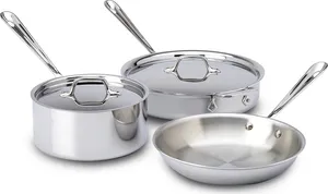 Contáctenos: Juego de Utensilios de Cocina de Acero Inoxidable de 3 Piezas, Ecológico, Compatible con Inducción, Diseño Moderno, Construcción Duradera, Apto para Lavavajillas - Product Image 2