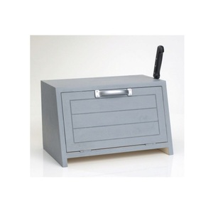 Caja de pan de madera maciza con amplio espacio de almacenamiento en la encimera, tapa deslizante suave diseñada para proteger los panes y mantener su frescura - Product Image 3