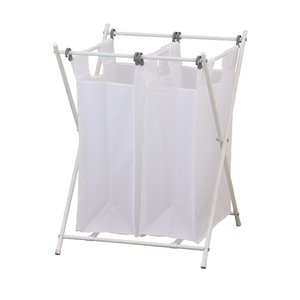 Black Friday Sale EBay Wholesale Taiwan Household Home <b>Storage</b> Plastic Fabric Hamper Sorter 2 <b>Bags</b> <b>Laundry</b> Organizer - Product Image 1